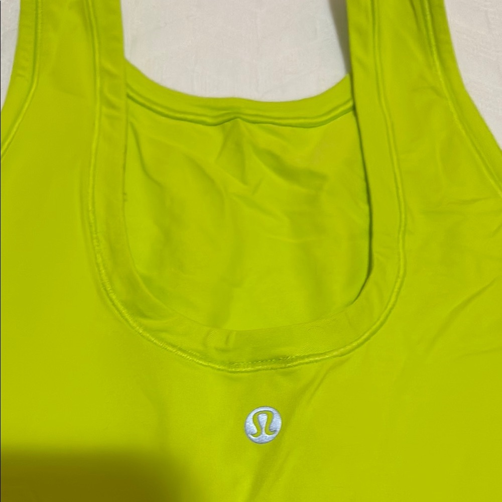 Lululemon Mind Over Miles - Lime Green & Black Crop - Picture 4 of 4